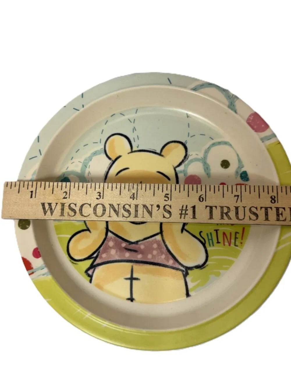 Disney Winnie the Pooh eco style toddler plate 8 inch